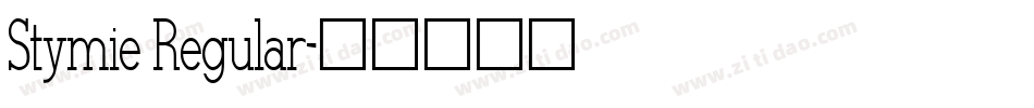 Stymie Regular字体转换